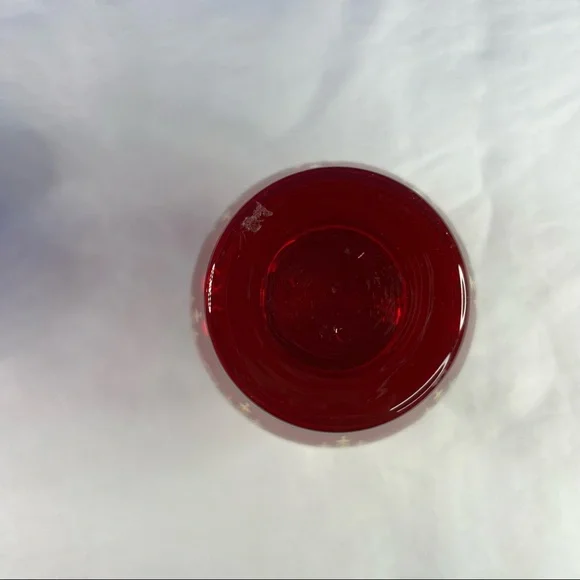 Red Vecchia Murano Art Glass Vases - 5” tall - 24k gold leaf - Picture 6 of 6